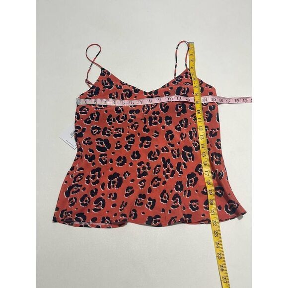 Suboo Zanzibar Bias Cut Cami Cheetah Animal Print Tank Top Coral Pink Medium NWT - Picture 8 of 13